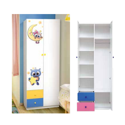 Шкаф 2-х дверный ''Совята'' комбинированный